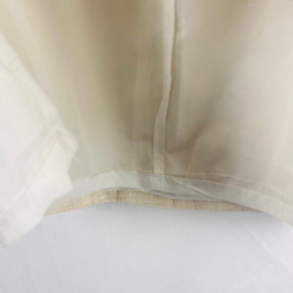 Vintage JBJ‎ Sportswear Cream Linen A-Line Skirt Side Slit - Picture 7 of 8